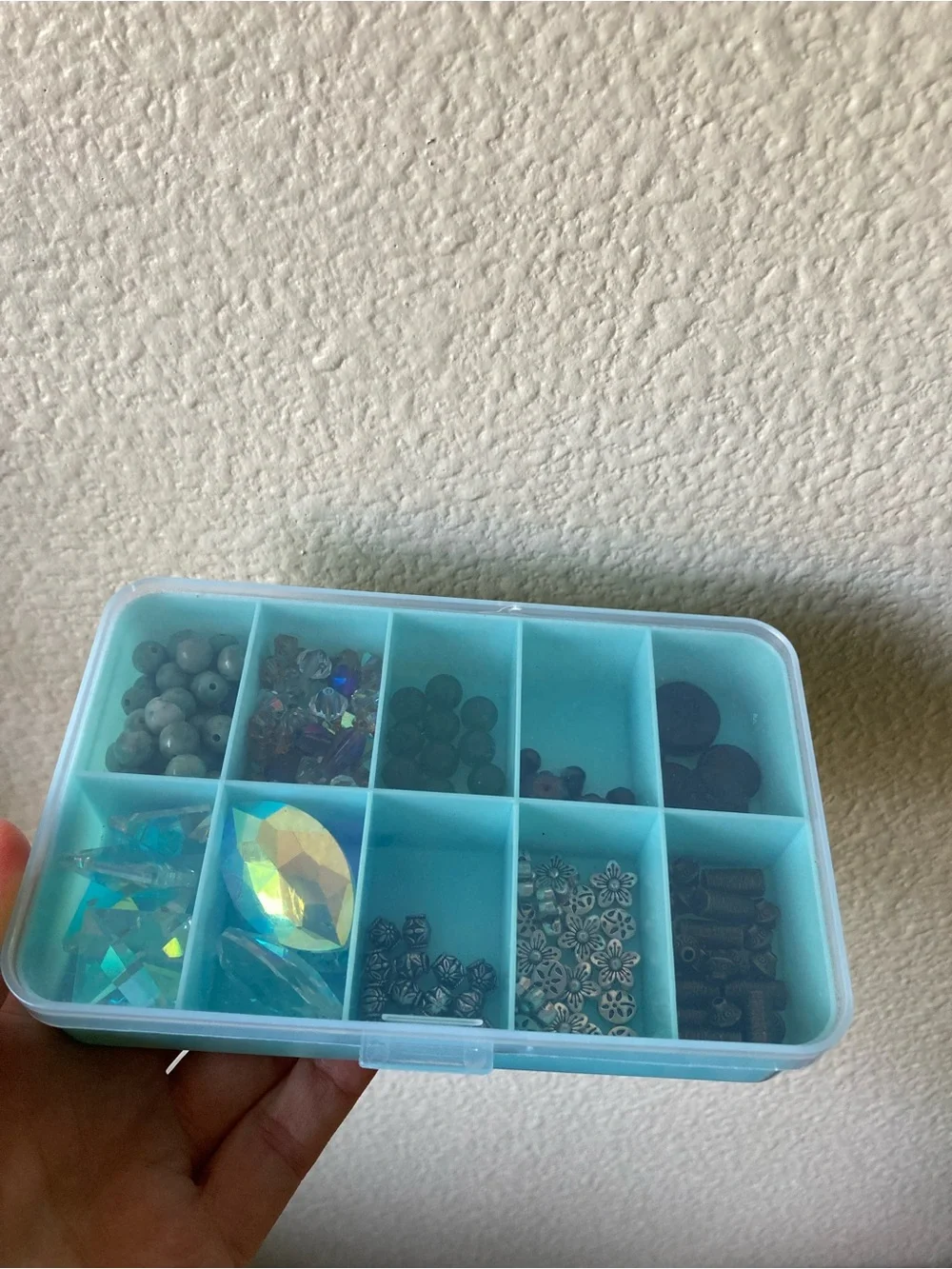 Czech Glass ,AB, Stone and Metal Bead Mix with Organizer